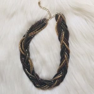 H&M Tri-color Twist Statement Necklace